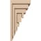 Ekena Millwork 8"W x 8"D x 16"H Wide Landon Rough Cedar Woodgrain TimberThane Corbel, Primed Tan CORUR08X08X16LANRCPR - alternate 2
